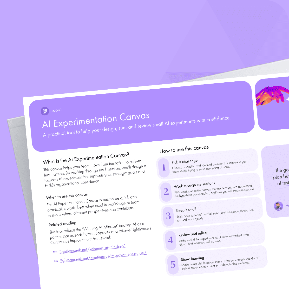 AI Experimentation Canvas | Lighthouseuk.net